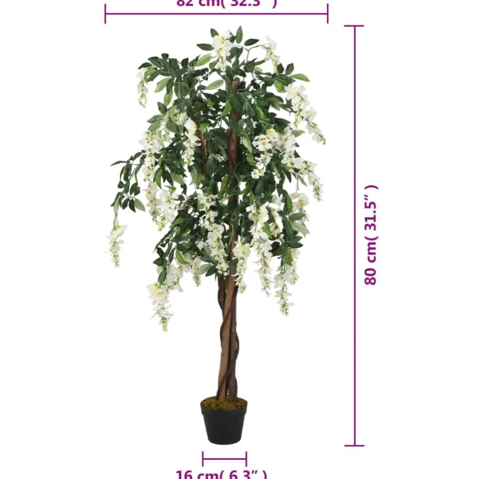 Tekokasvi sinisade 560 lehteä 80 cm vihreä ja valkoinen