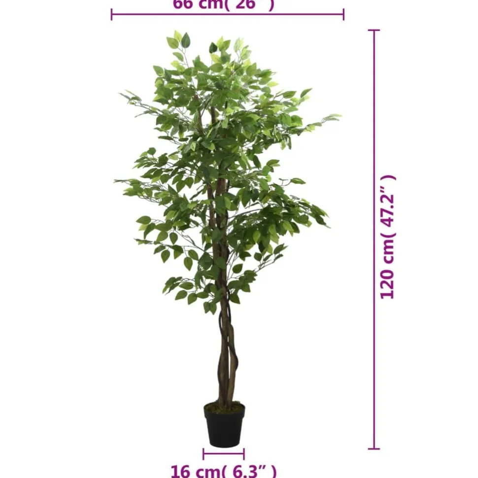 Tekokasvi viikunapuu 630 lehteä 120 cm vihreä