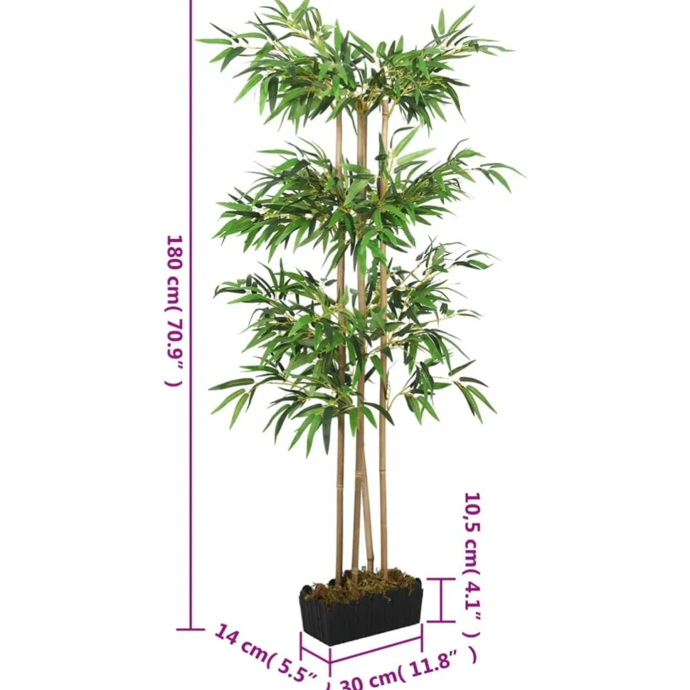Tekokasvi bambupuu 180 cm, 1216 lehteä