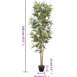 Tekokasvi bambupuu, 552 lehteä, 120 cm