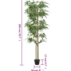 Tekokasvi bambupuu 1520 lehteä 200 cm vihreä