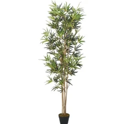 Tekokasvi bambupuu, 368 lehteä, 80 cm, vihreä
