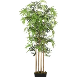 Tekokasvi bambupuu, 500 lehteä, 80 cm, vihreä