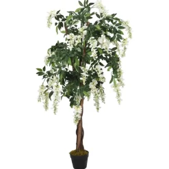 Tekokasvi sinisade 840 lehteä 120 cm vihreä ja valkoinen
