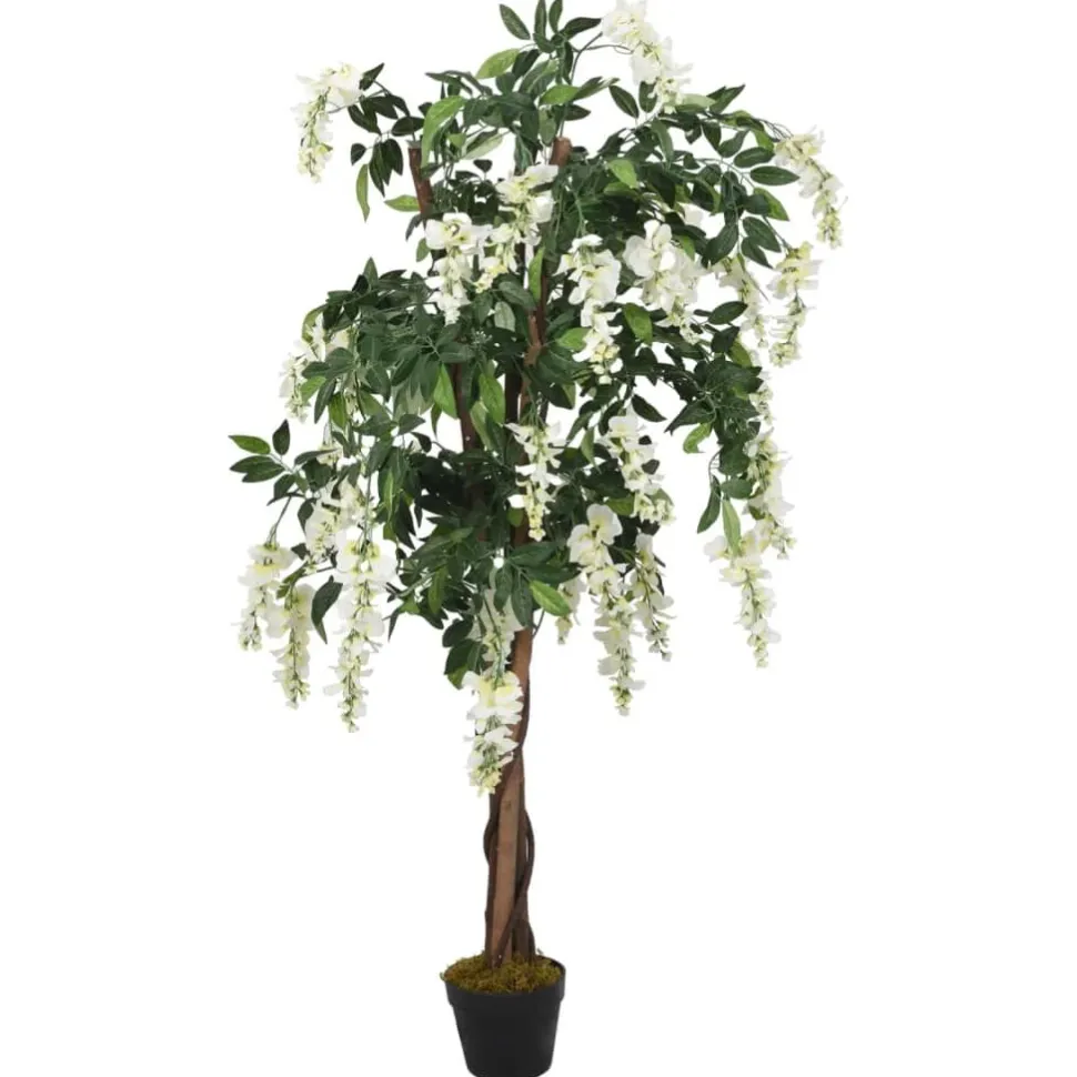 Tekokasvi sinisade 840 lehteä 120 cm vihreä ja valkoinen
