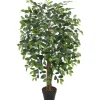 Tekopuu Home4You FICUS, K120 cm, musta ruukku, vihreä