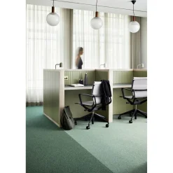Tekstiililaatta Interface Heuga 727 4122315 Bottle Green, 50x50cm, vihreä