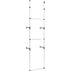 Teleskooppinen vaatekaappijärjestelmä 1 tangoilla alumiini 70cm