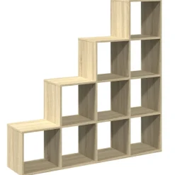 Tilanjakaja 4 tasoa Sonoma 131,5x29x131,5 cm tekninen puu (57969)