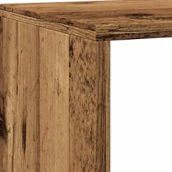 Tilanjakaja 4 tasoa vanha puu 143,5x29x143,5 cm tekninen puu (58001)