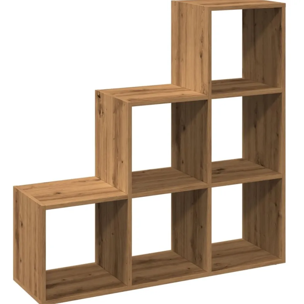Tilanjakaja 3 tasoa artesaani tammi 99x29x99 cm tekninen puu (57966)
