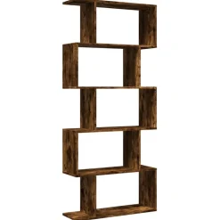 Tilanjakaja 5 tasoa savutammi 70x24x161 cm tekninen puu (58097)