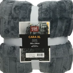 Torkkupeitto Home4You CARA XL 200x230 cm, tummanharmaa