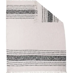 Torkkupeitto Eglo Living Longlac, 160x130cm, kerma/musta