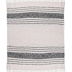 Torkkupeitto Eglo Living Longlac, 160x130cm, kerma/musta