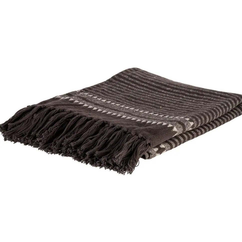 Torkkupeitto Eglo Living Longlac, 170x130cm, ruskea/valkoinen