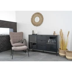 Torkkupeitto House Nordic Side, 130x180cm, musta/beige