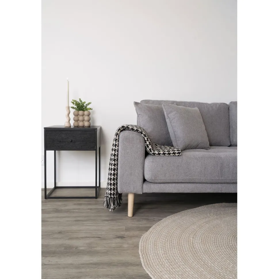 Torkkupeitto House Nordic Side, 130x180cm, musta/beige