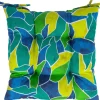 Tuolin pehmuste Home4You LONETA 40x40 cm, vihreä lehtikuosi, monivärinen