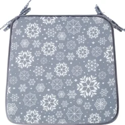 Tuolin pehmuste Home4You WINTER FLOWERS 39x39 cm, harmaa
