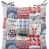 Tuolin pehmuste Home4You WINTER 40x40 cm, talvi- ja eläinkuosi, monivärinen