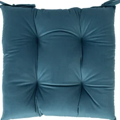 Tuolin pehmuste sametti Home4You NEW 40x40 cm, harmaa, sininen