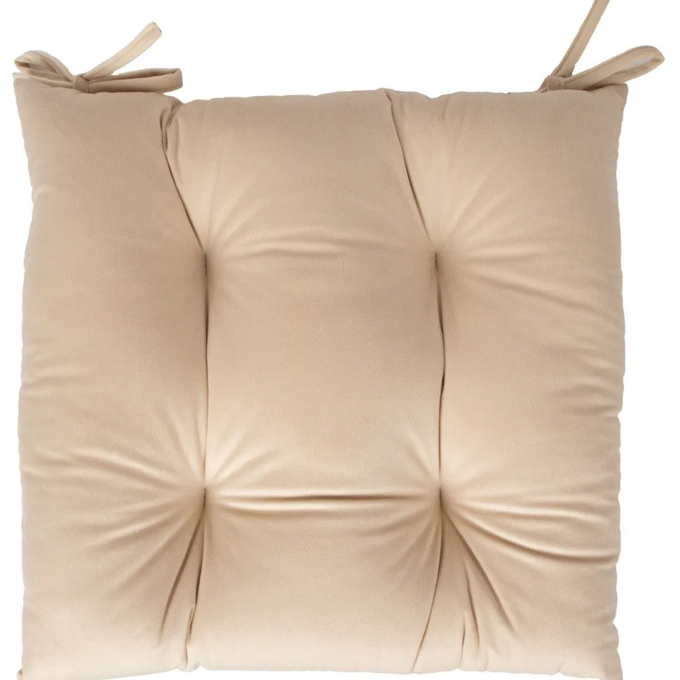 Tuolin pehmuste sametti Home4You NEW 40x40 cm, vaaleanbeige