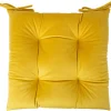 Tuolin pehmuste sametti Home4You 2,40x40 cm, keltainen