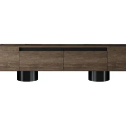 TV-taso Linento Furniture Bohem, 180cm, pähkinänruskea/musta