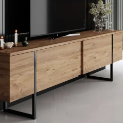 TV-taso Linento Furniture Luxe, leveys 180cm, ruskea