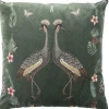 Tyyny Home4You HOLLY 65x65 cm, trooppiset linnut, vihreä