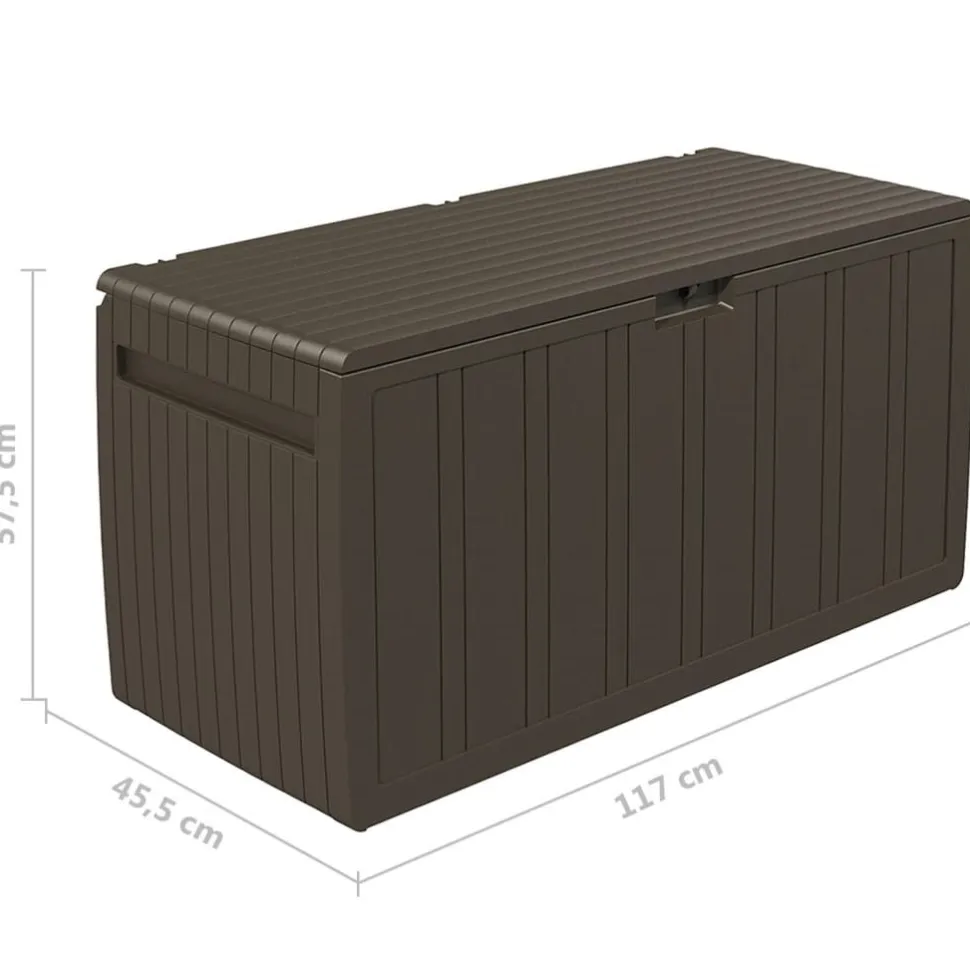 Tyynylaatikko ruskea 117x45,5x57,5 cm 270 l