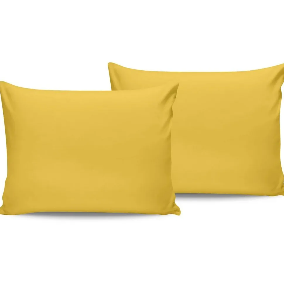 Tyynyliina Linento Dark Yellow, 50x80cm, 2kpl, tummankeltainen