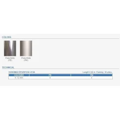 Ulkokulmapala Euroshrink ulkokulma-/boordilistaan alumiini e-213a, 12mm, eri värejä