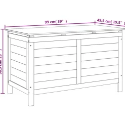 Ulkosäilytyslaatikko antrasiitti 99x49,5x58,5 cm, kuusi