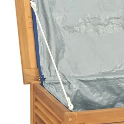 Ulkosäilytyslaatikko pussilla 60x50x58 cm, tiikki