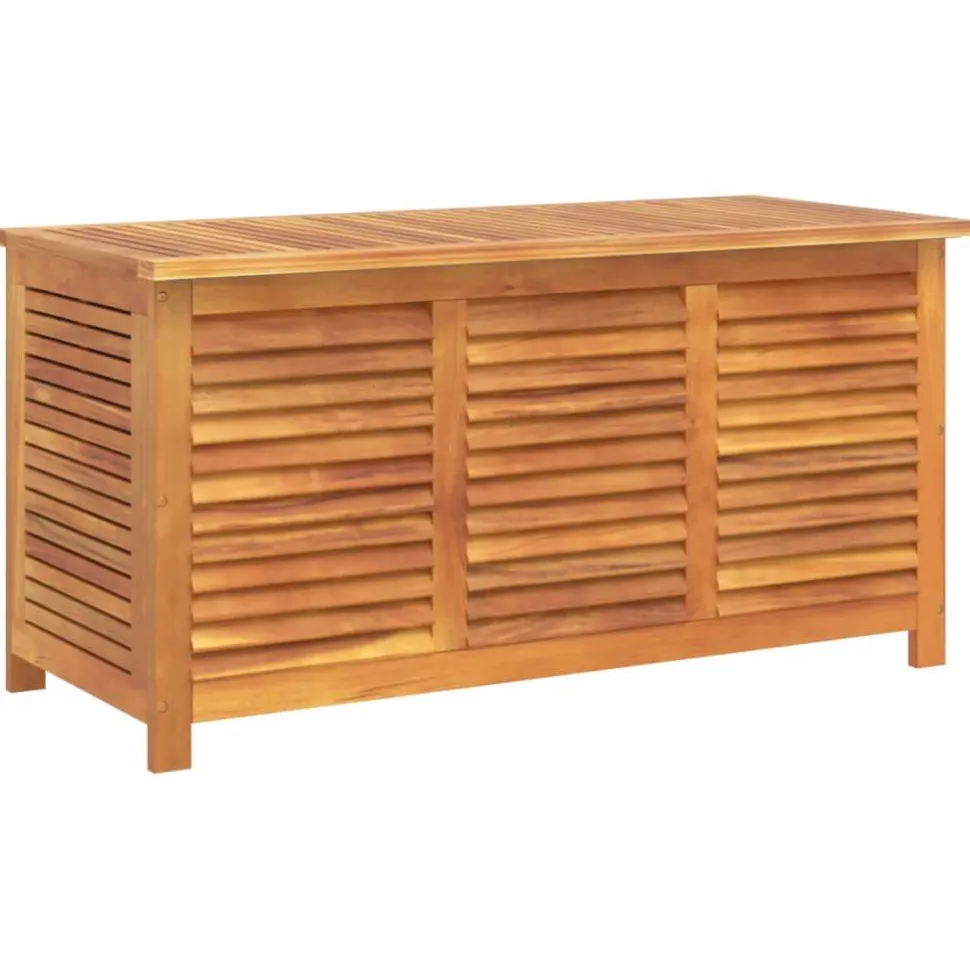 Ulkosäilytyslaatikko säleiköllä 113x50x56 cm, akasiapuu