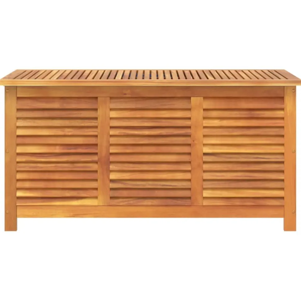 Ulkosäilytyslaatikko säleiköllä 113x50x56 cm, akasiapuu