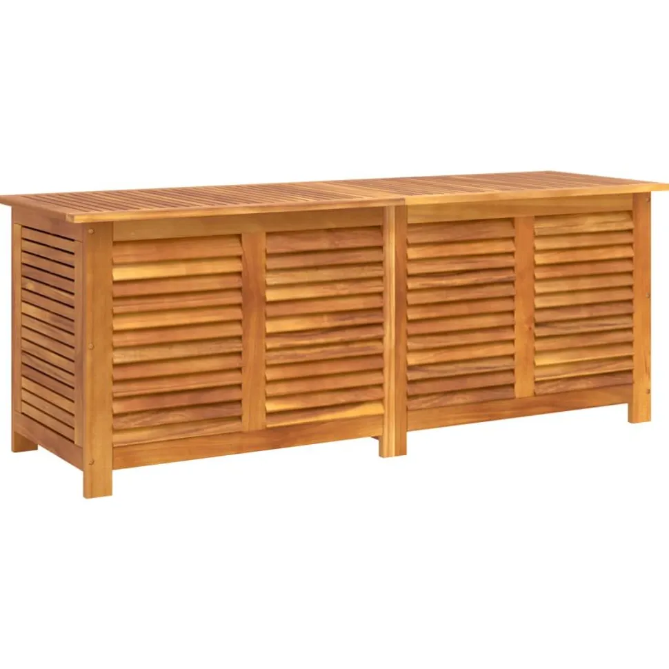 Ulkosäilytyslaatikko säleiköllä 150x50x56 cm, akasiapuu