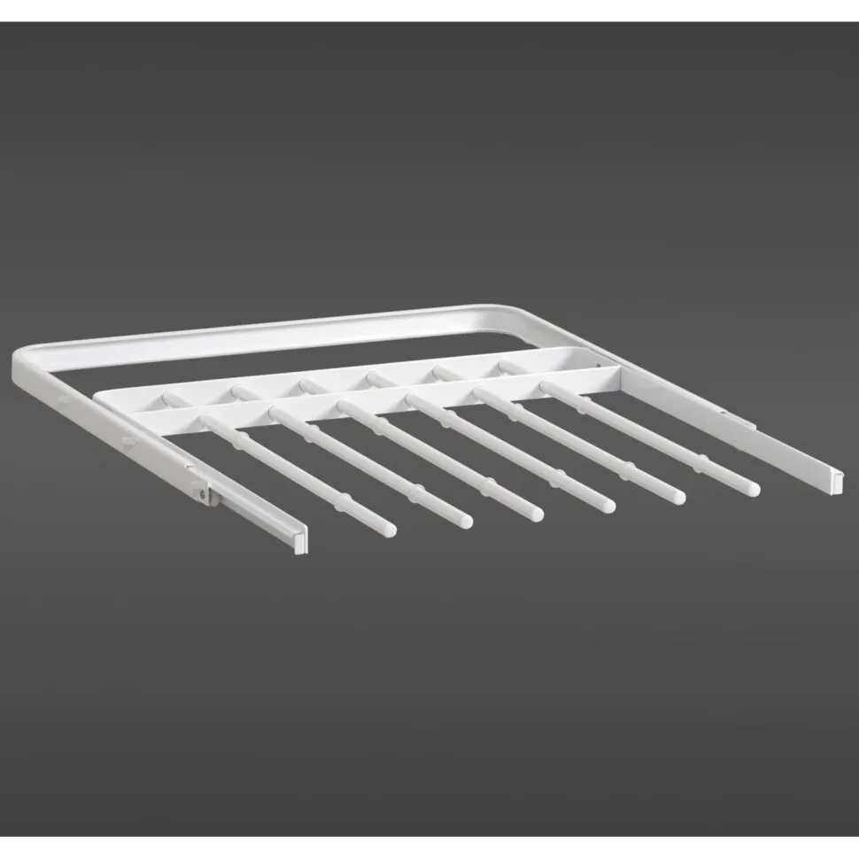 Ulosvedettävä housuripustin Elfa 40 Classic 449x430x24 mm valkoinen