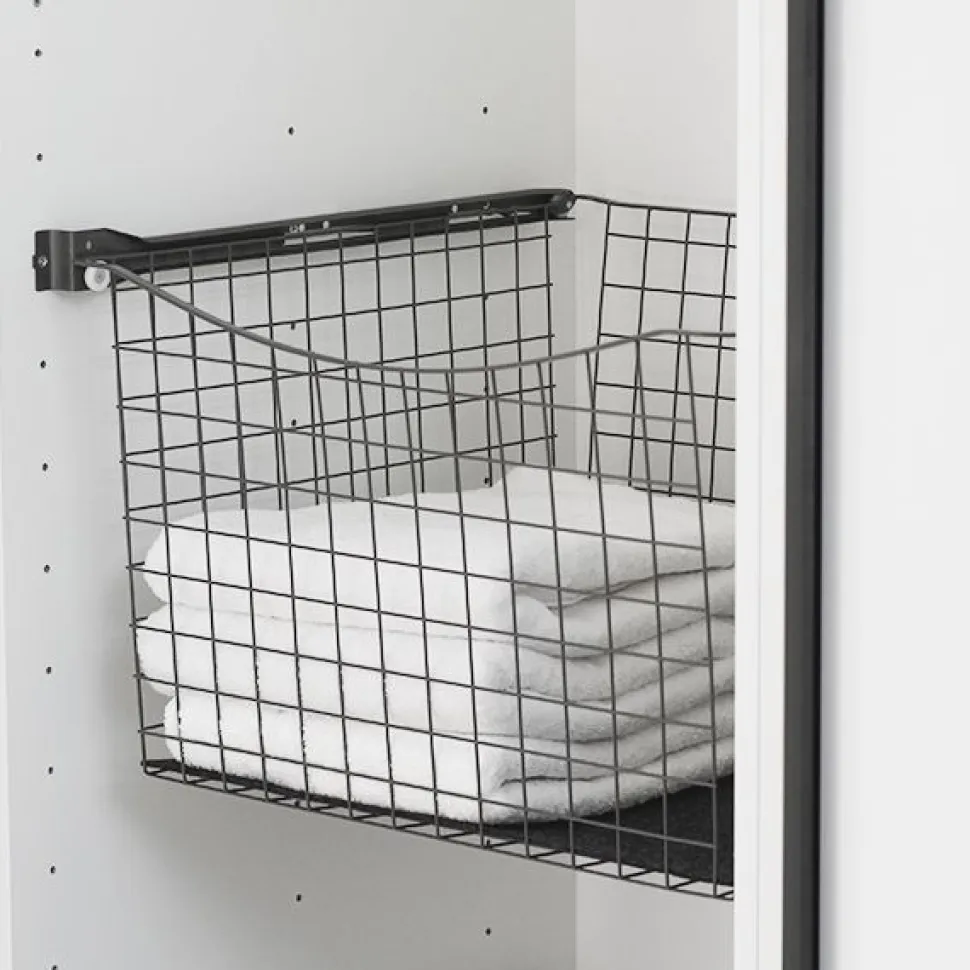 Ulosvedettävä lankakori Norscan Roller, M50, 400x330mm, antrasiitti
