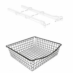 Ulosvedettävä lankakori Norscan Roller M40 500x150 mm valkoinen
