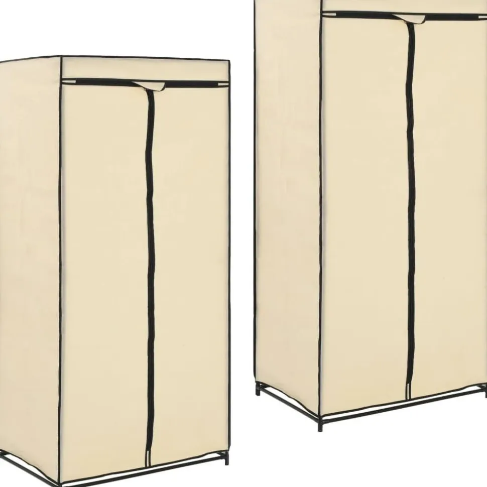 Vaatekaapit 2 kpl kerma 75cm