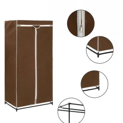 Vaatekaapit 2 kpl ruskea 75cm