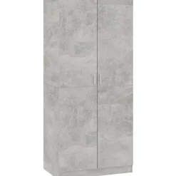 Vaatekaappi betoninharmaa 80cm lastulevy
