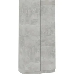 Vaatekaappi betoninharmaa 90cm lastulevy