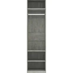 Vaatekaappi betoninharmaa 50cm lastulevy