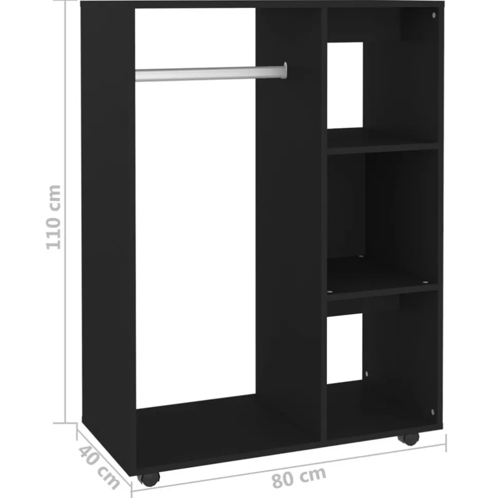 Vaatekaappi 80cm lastulevy tammi