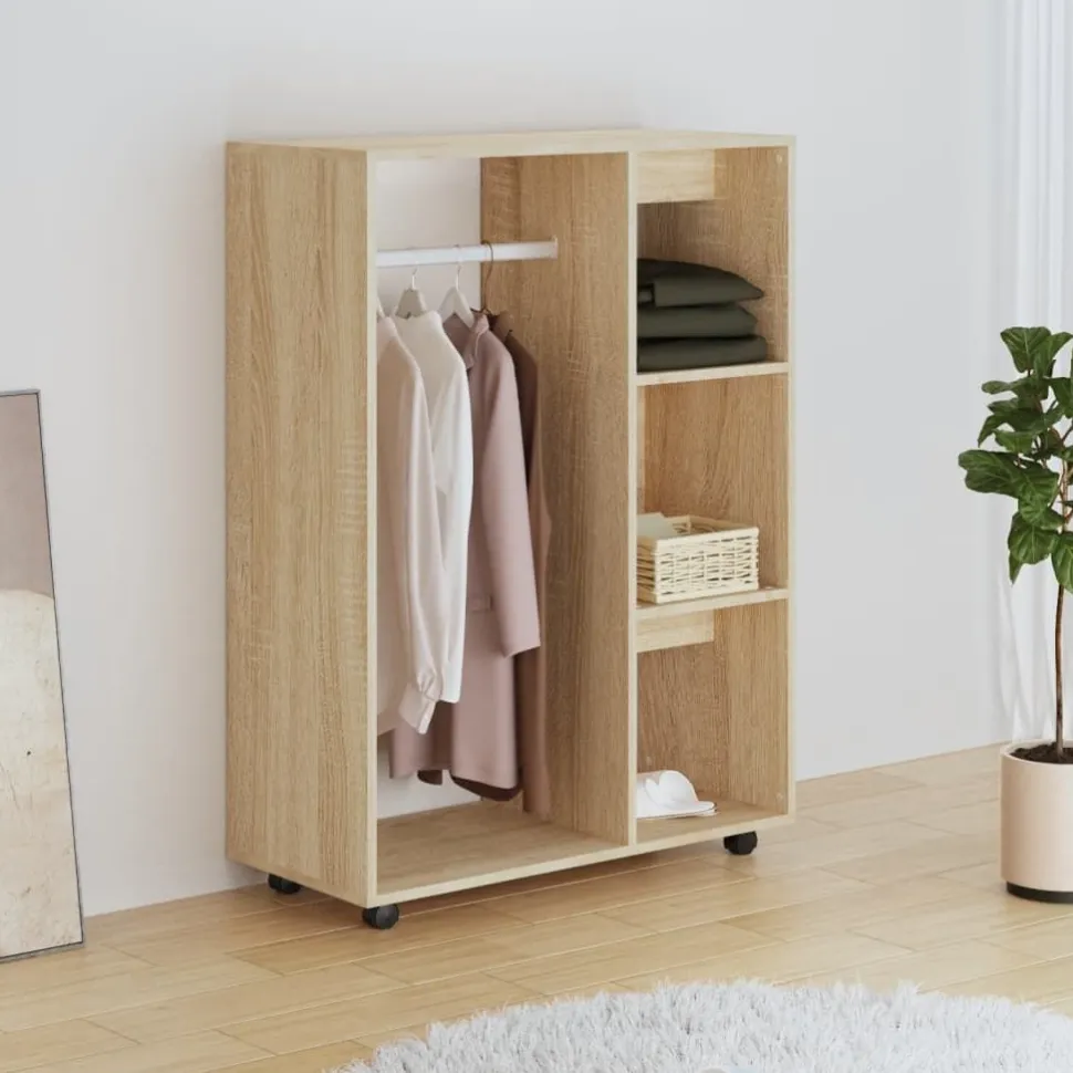 Vaatekaappi 80cm lastulevy tammi