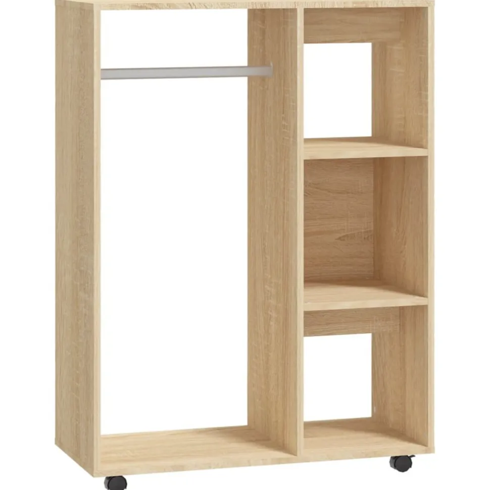 Vaatekaappi 80cm lastulevy tammi